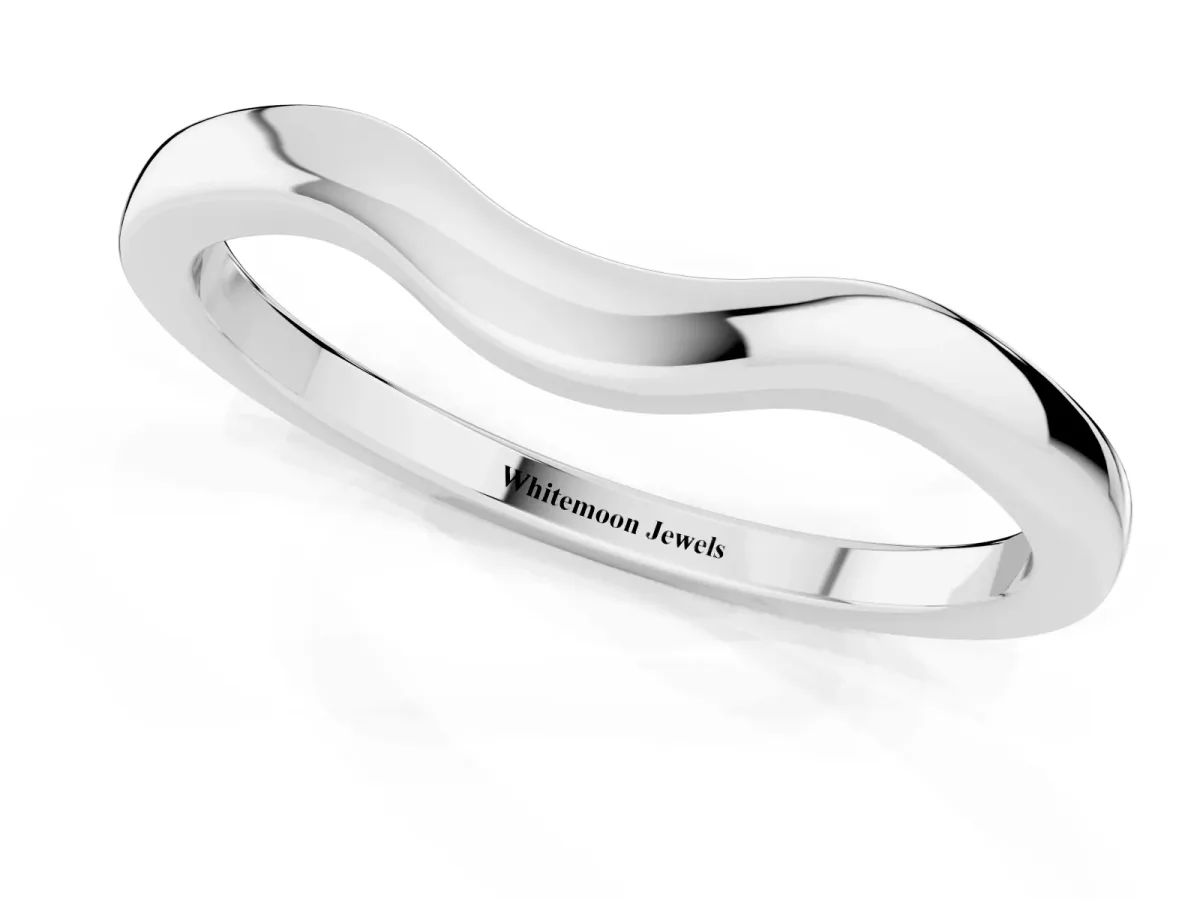 Curved Plain Band Silver