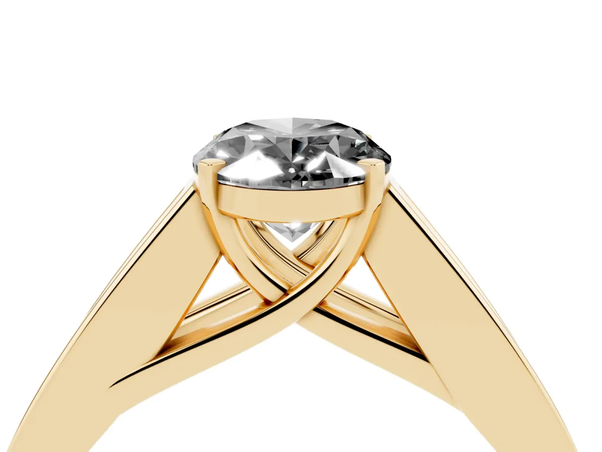 Fancy Black Oval Cut Cut Channel Set Solitaire Ring with Four-Prong Setting Yellow gold