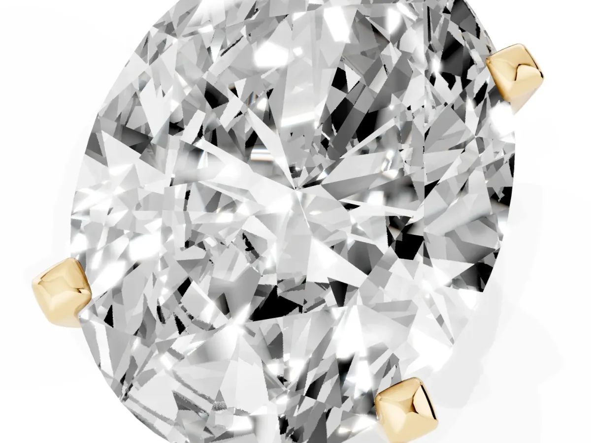 Oval Cut Diamond Solitaire Ring with Prong Setting and Classic Band Yellow gold