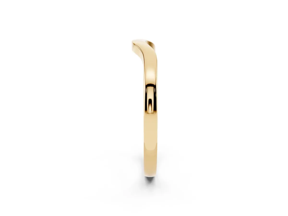 Curved Plain Band Yellow gold