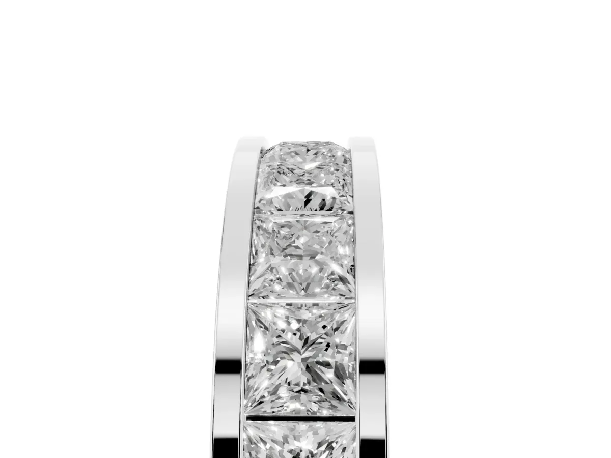 Princess Cut Eternity Band with Channel Set Platinum