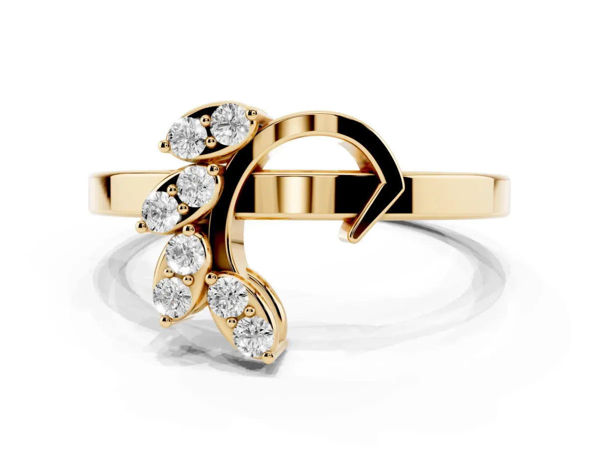 Round Diamond Milgrain Eternity Band with Channel Setting Yellow gold