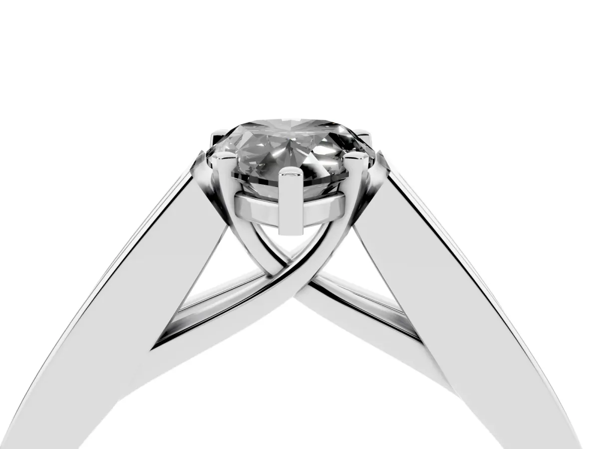 Fancy Black Pear Cut Cut Channel Set Solitaire Ring with Four-Prong Setting Silver