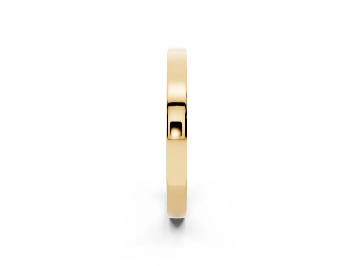 Pavé Round Diamond Channel Set Band Yellow gold