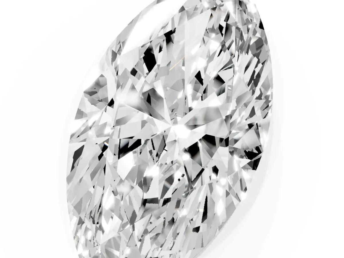 Marquise Cut Cut Cathedral Pave Diamond Engagement Ring with Six-Prong Setting Yellow gold