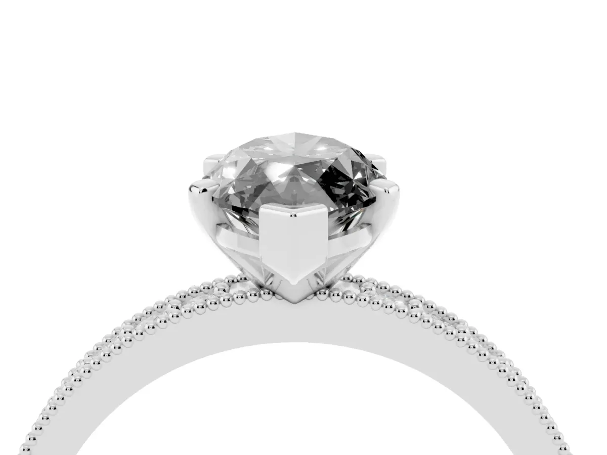 Fancy Black Marquise Cut Diamond Milgrain Pavé Engagement Ring with Four-Prong Setting Silver