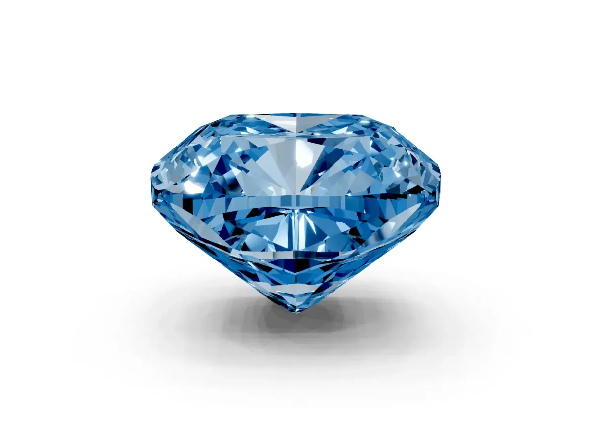 Fancy Blue Cushion Cut Halo Milgrain Solitaire with Bezel Set Side Stones and Pave Band Rose gold