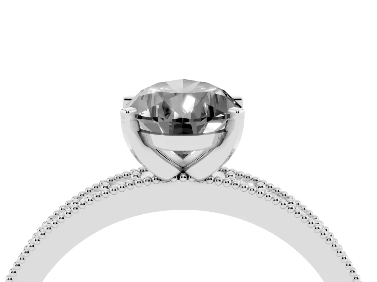 Fancy Black Pear Cut Diamond Milgrain Pavé Engagement Ring with Four-Prong Setting Platinum
