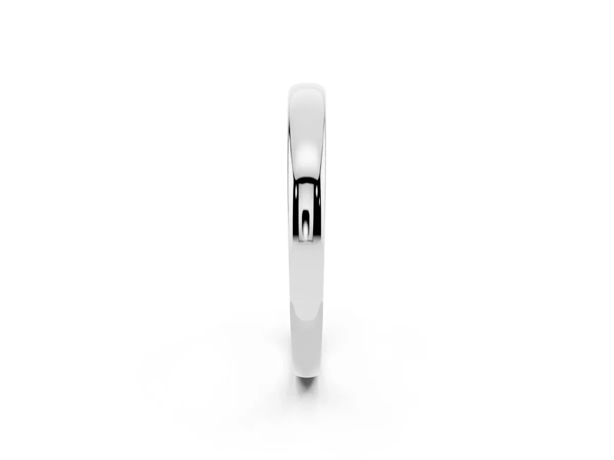 Classic Plain Metal Band Silver