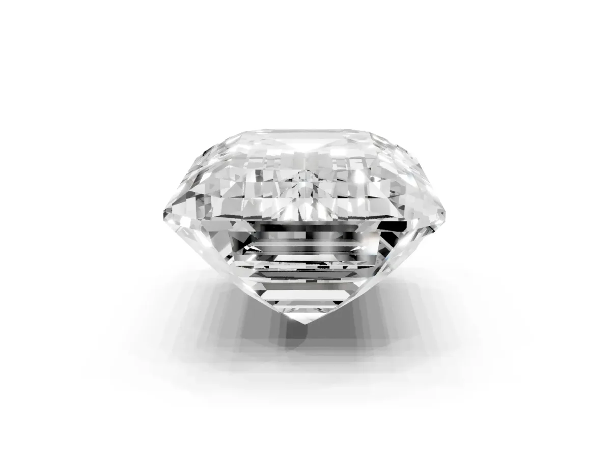 Emerald Cut Solitaire Twist Band Six-Prong Setting Yellow gold
