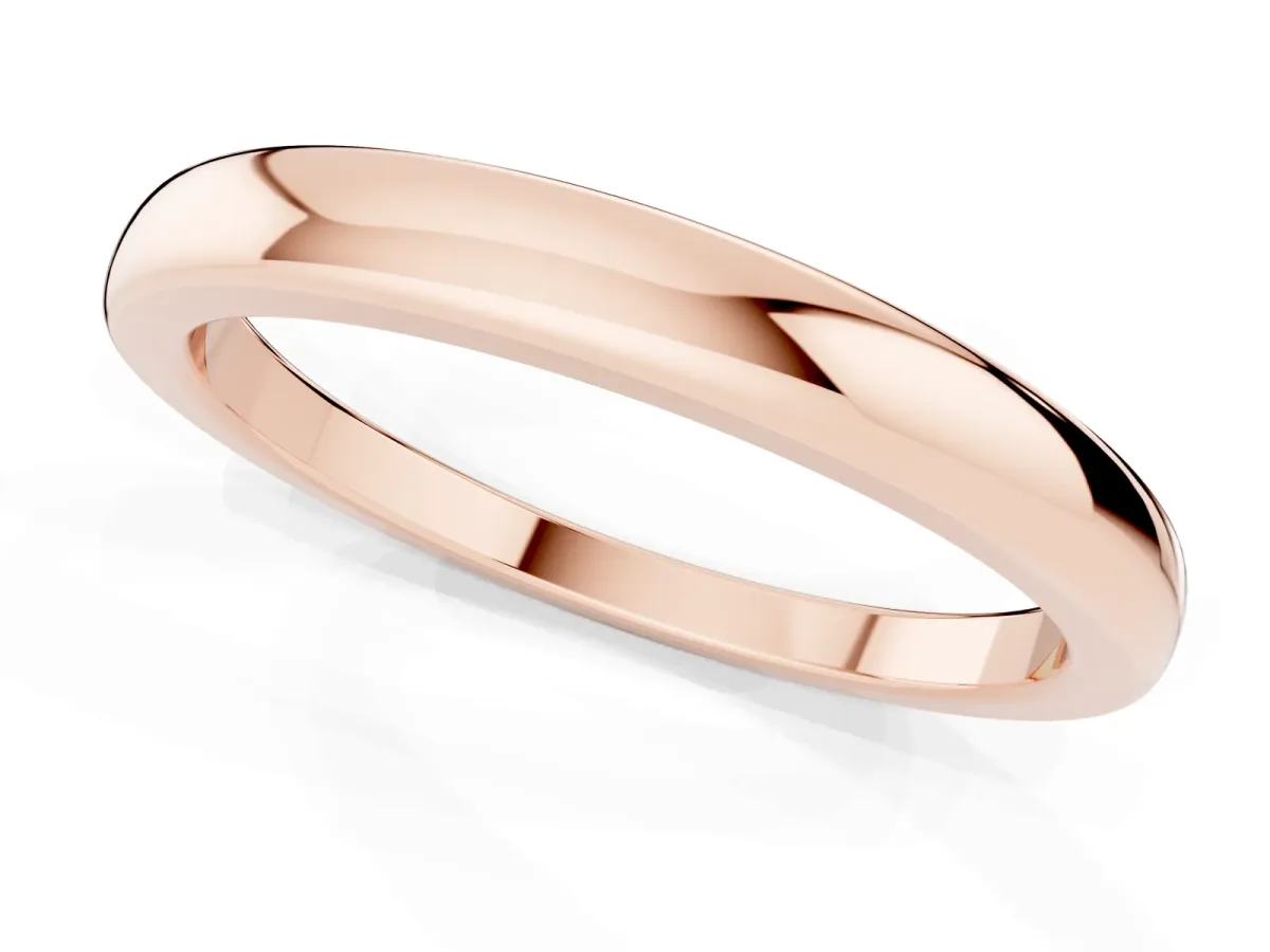 Classic Plain Metal Band Rose gold