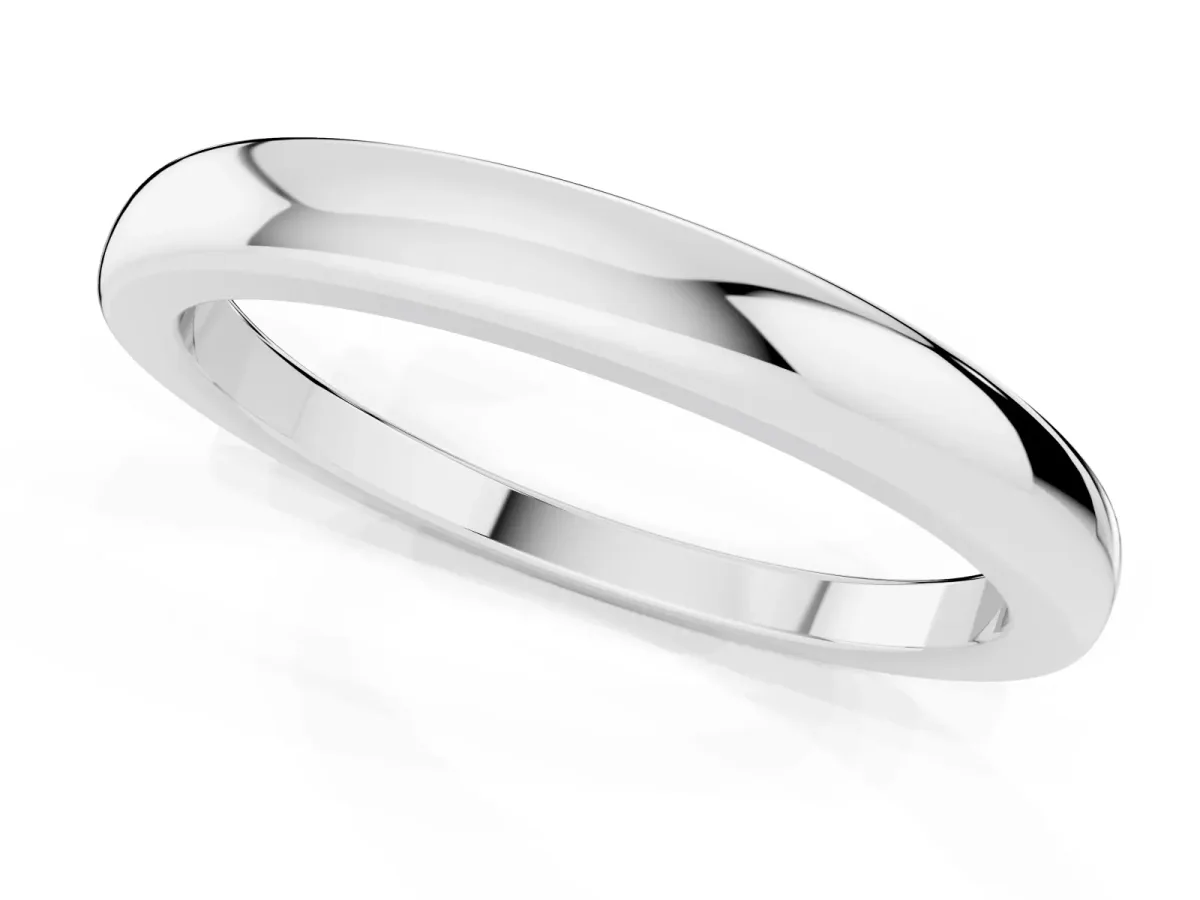 Classic Plain Metal Band Silver