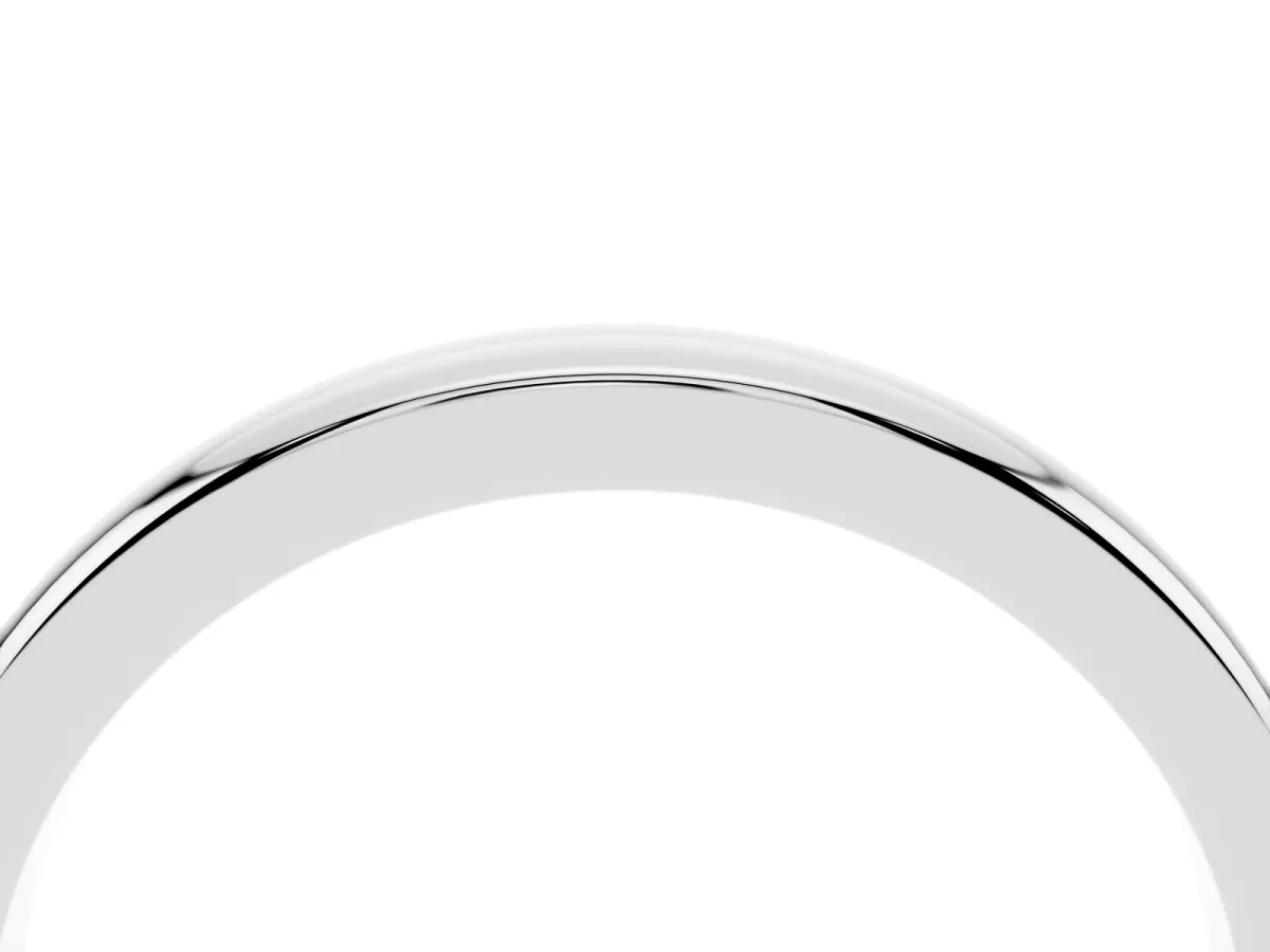 Classic Plain Metal Band Silver