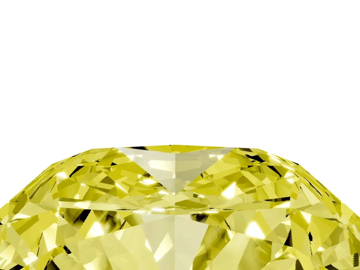 Fancy Yellow Cushion Cut Halo Milgrain Solitaire with Bezel Set Side Stones and Pave Band Yellow gold