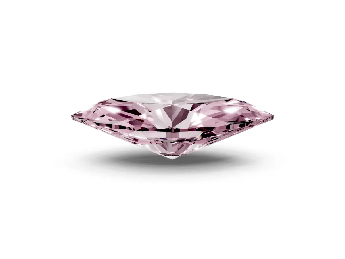 Fancy Pink Marquise Cut Cut Cathedral Pave Diamond Engagement Ring with Six-Prong Setting Silver