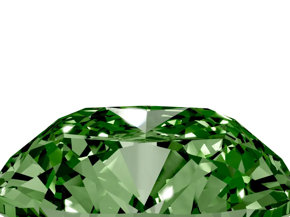 Fancy Green Cushion Cut Solitaire Engagement Ring with Cathedral Band and Four-Prong Setting Platinum