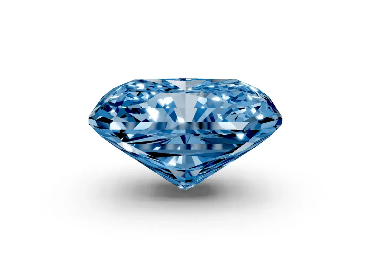 Fancy Blue Radiant Cut Cut Pave Band Milgrain Solitaire Ring Silver
