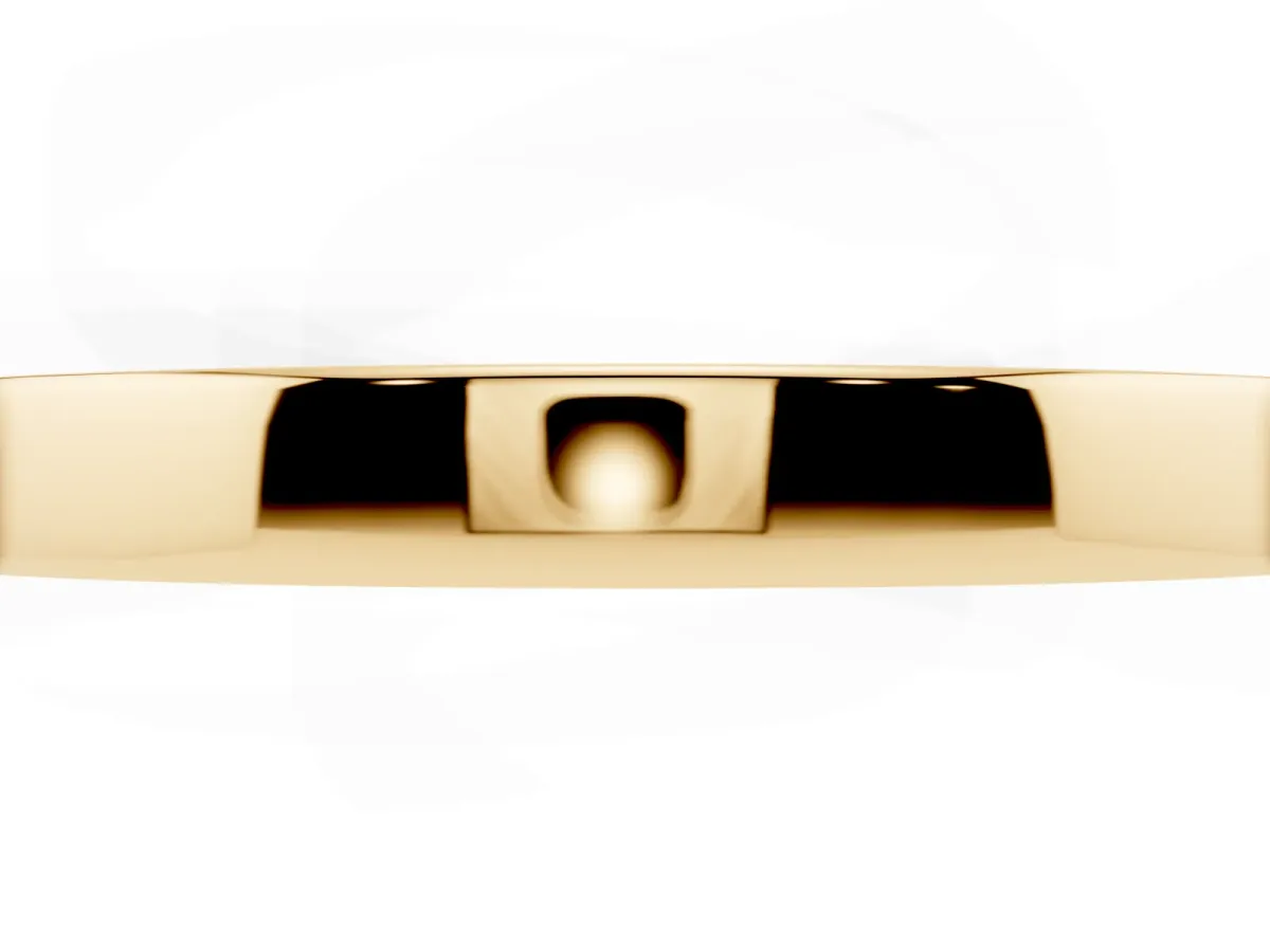 Pavé Round Diamond Channel Set Band Yellow gold