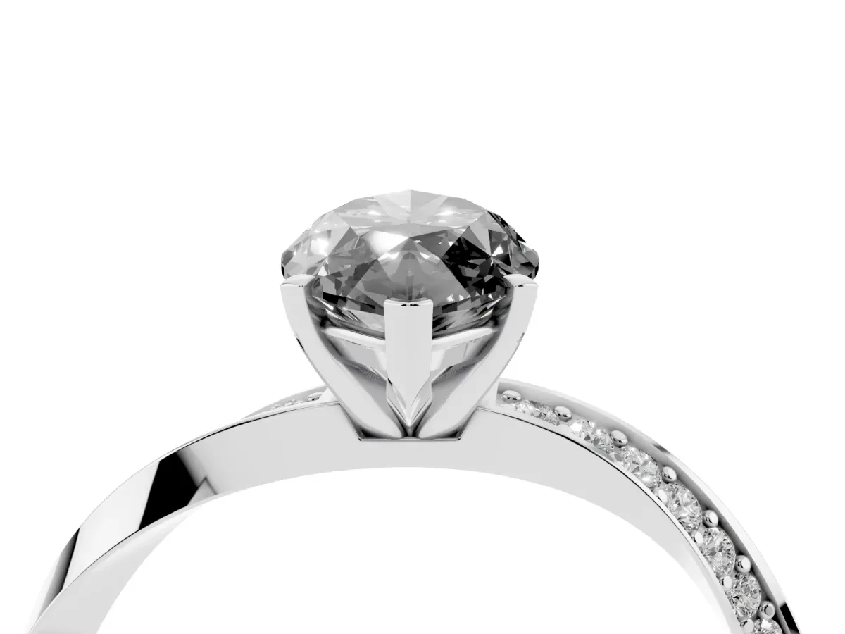 Fancy Black Marquise Cut Diamond Engagement Ring with Side Stone Accents and Four-Prong Setting Platinum