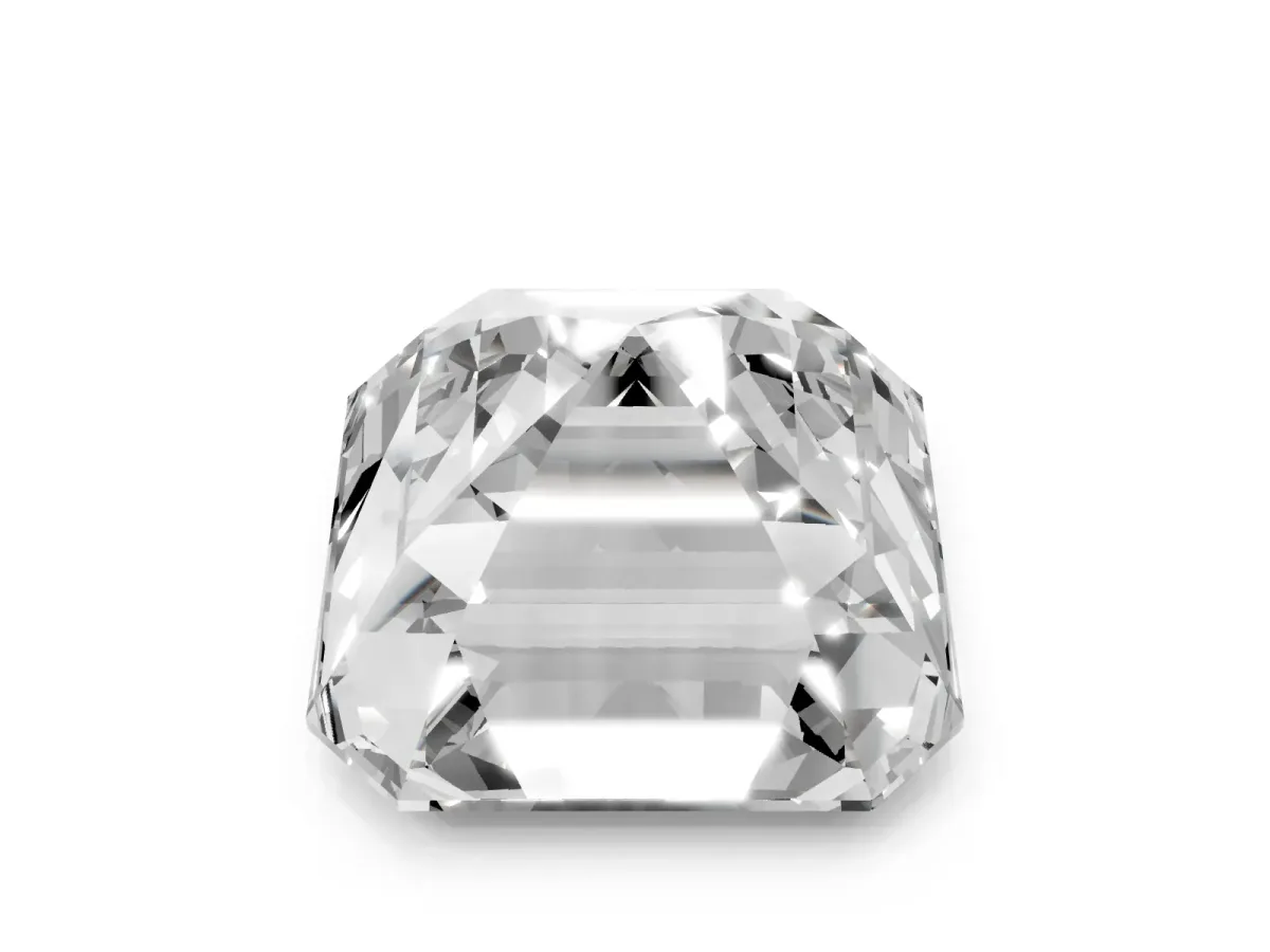 Asscher Cut Halo Diamond Ring with Milgrain Edge and Round Prong Setting Rose gold