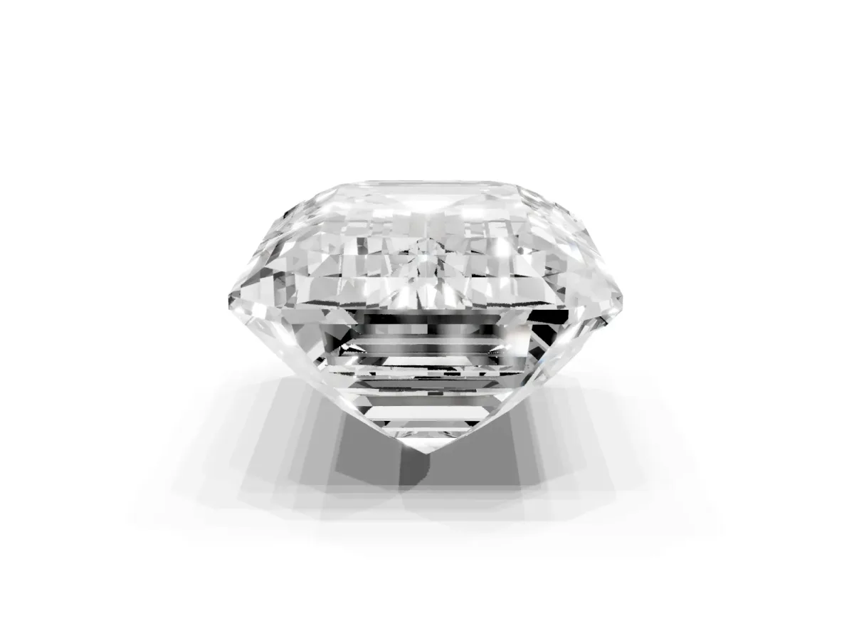 Emerald Cut Solitaire Twist Band Six-Prong Setting Rose gold