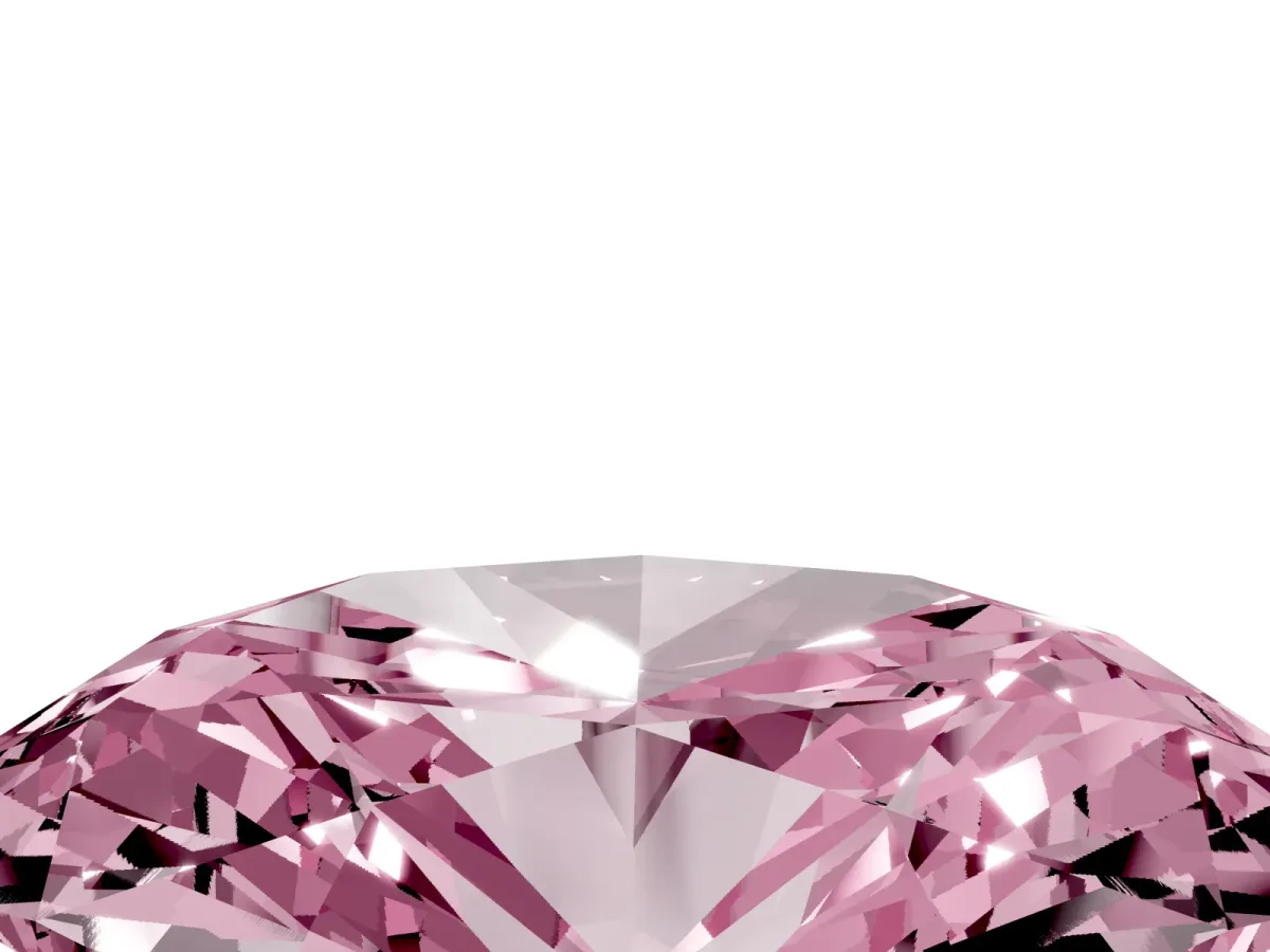 Fancy Pink Oval Cut Diamond Solitaire Ring with Prong Setting and Pavé Band Silver
