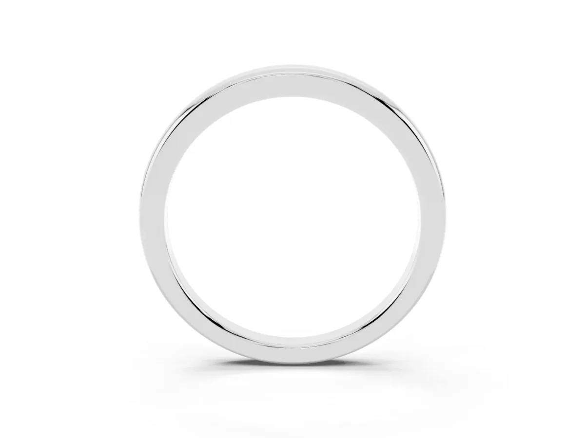 Classic Plain Metal Band Silver