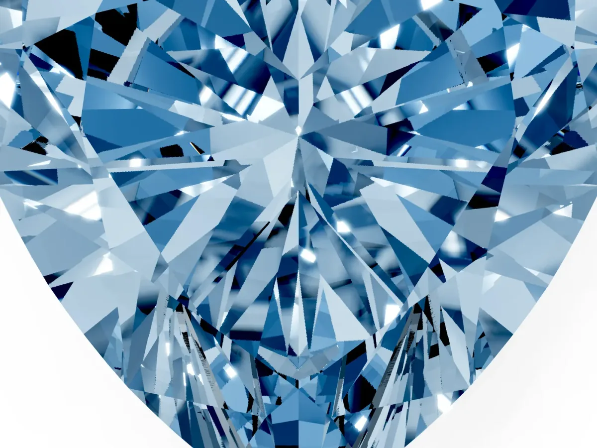 Fancy Blue Heart Cut Diamond Solitaire Ring with Prong Setting and Classic Band Platinum