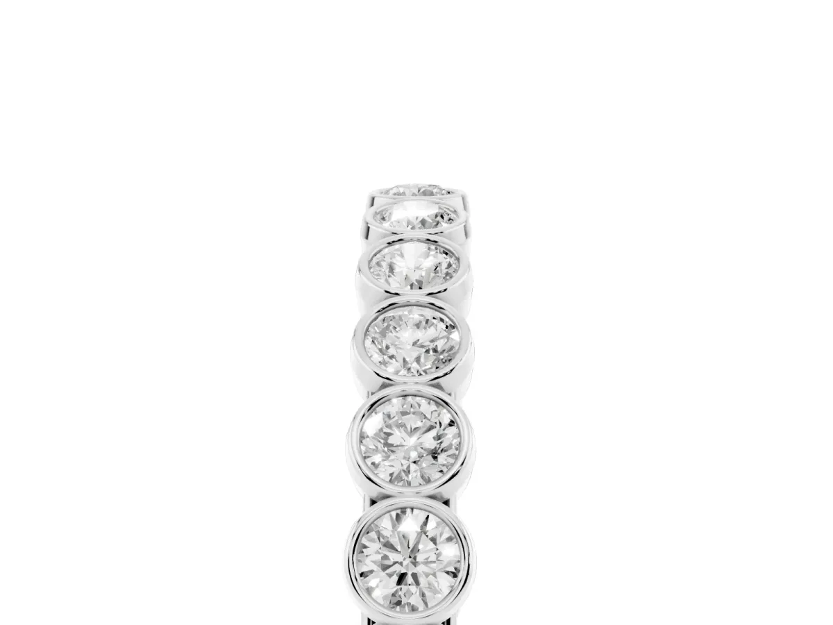 Bezel-Set Round Diamond Eternity Band White gold