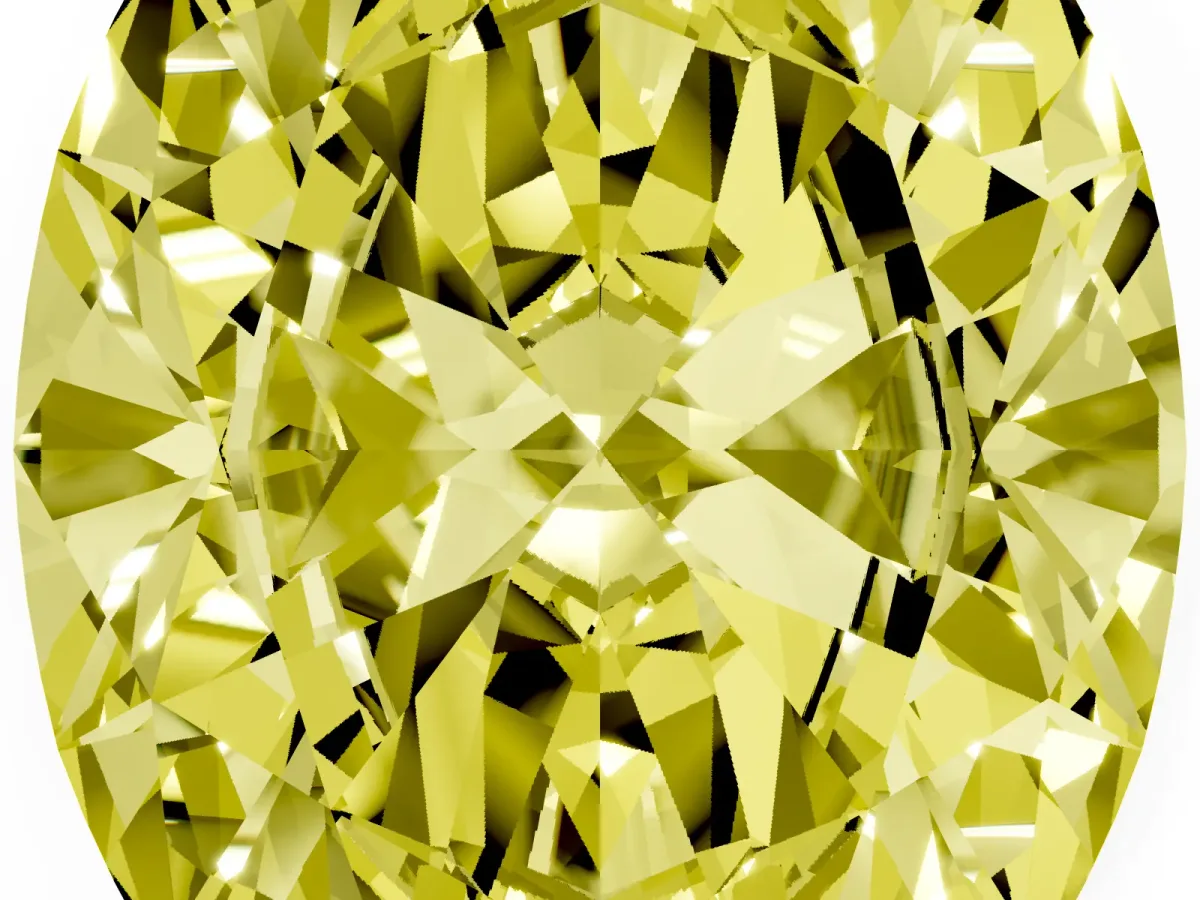 Fancy Yellow Oval Cut Diamond Solitaire Ring with Prong Setting and Pavé Band Yellow gold