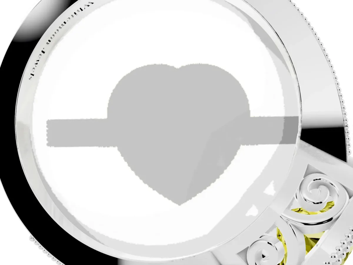 Fancy Yellow Heart Cut Cut Halo Diamond Ring with Pavé Band and Milgrain Prong Setting Platinum