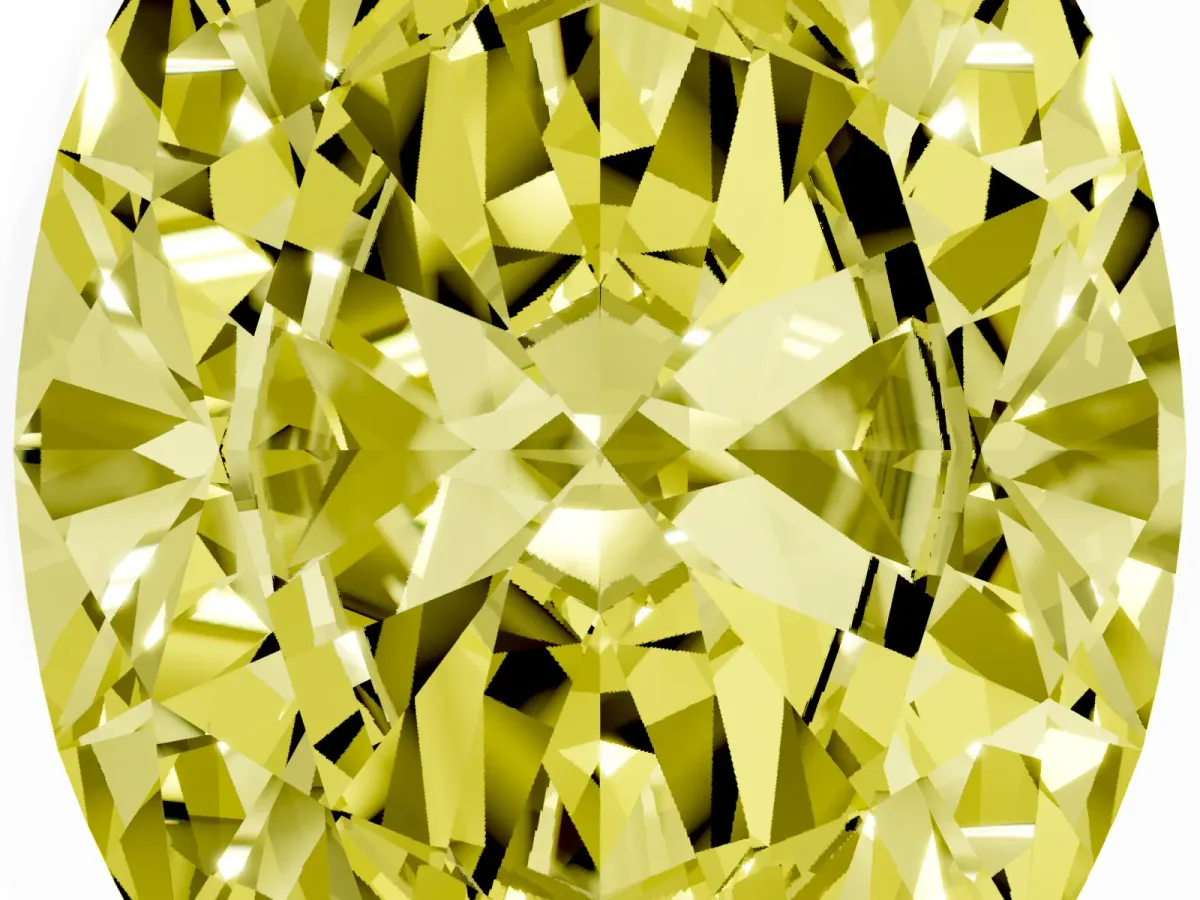 Fancy Yellow Oval Cut Diamond Solitaire Ring with Prong Setting and Pavé Band Silver