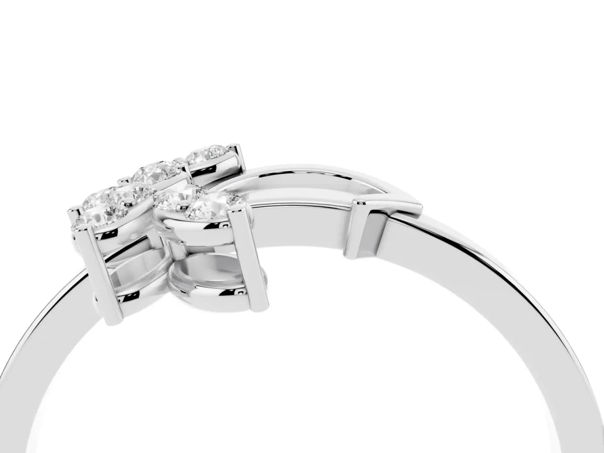 Round Diamond Milgrain Eternity Band with Channel Setting White gold