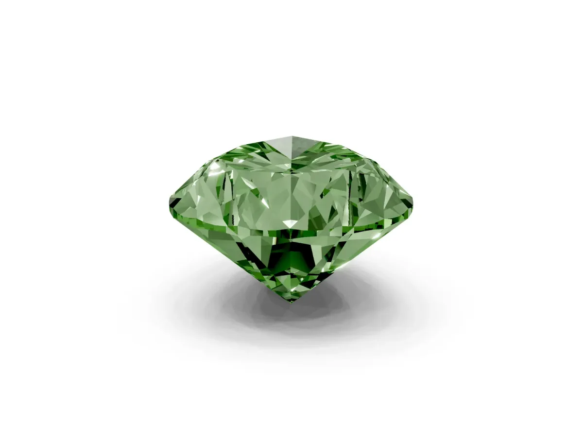 Fancy Green Pear Cut Diamond Ring with Marquise Side Stones and Prong Setting Rose gold