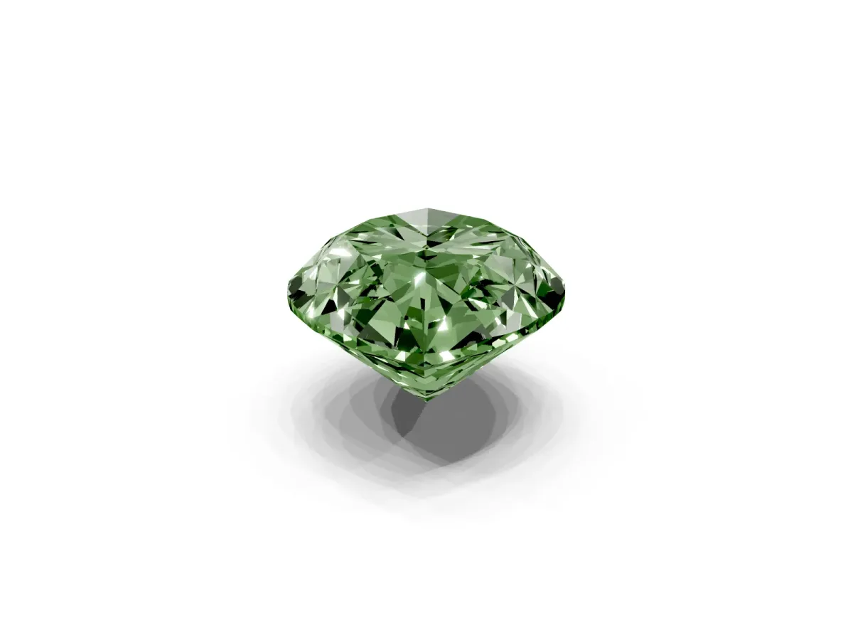 Fancy Green Marquise Cut Cut Cathedral Pave Diamond Engagement Ring with Six-Prong Setting White gold