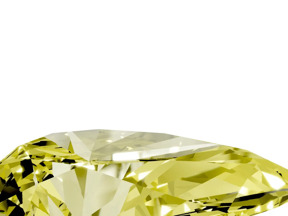 Fancy Yellow Pear Cut Diamond Ring with Marquise Side Stones and Prong Setting Yellow gold