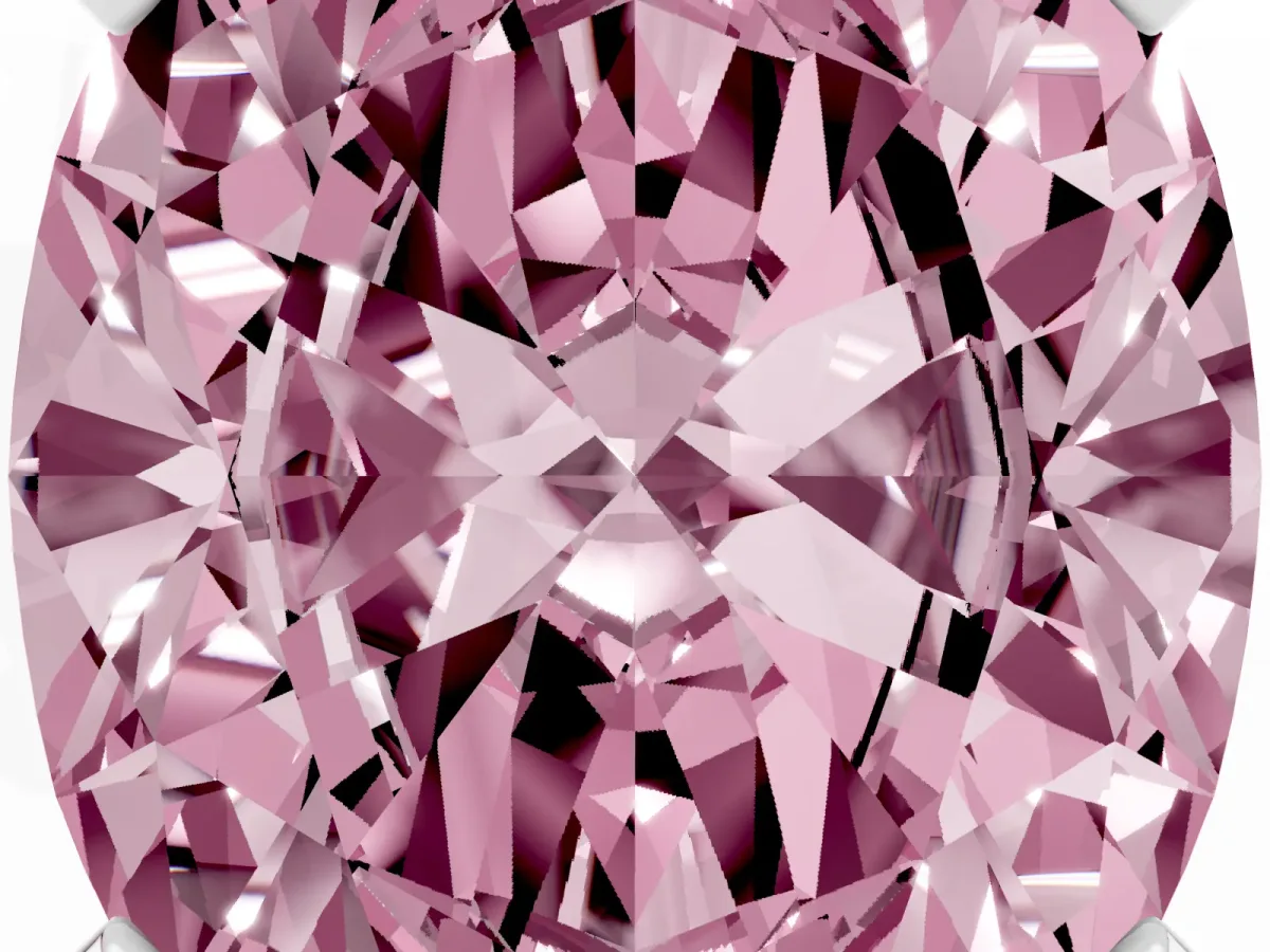 Fancy Pink Oval Cut Diamond Solitaire Ring with Prong Setting and Classic Band Platinum