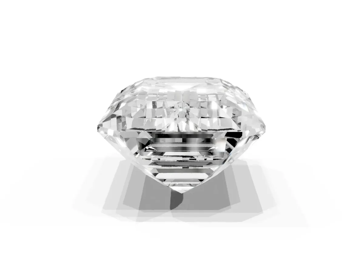 Emerald Cut Cut Pave Band Milgrain Solitaire Ring Yellow gold