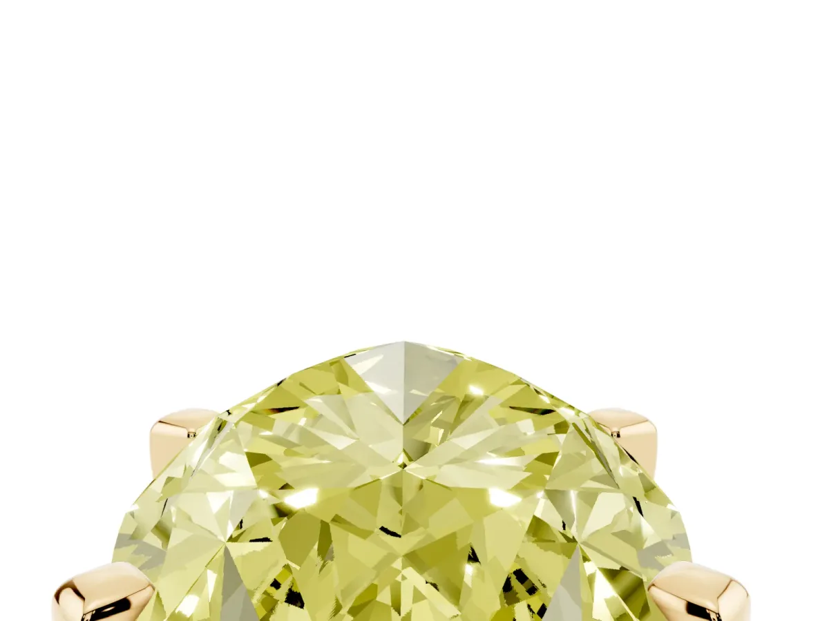 Fancy Yellow Marquise Cut Diamond Solitaire Ring with Prong Setting and Classic Band Yellow gold