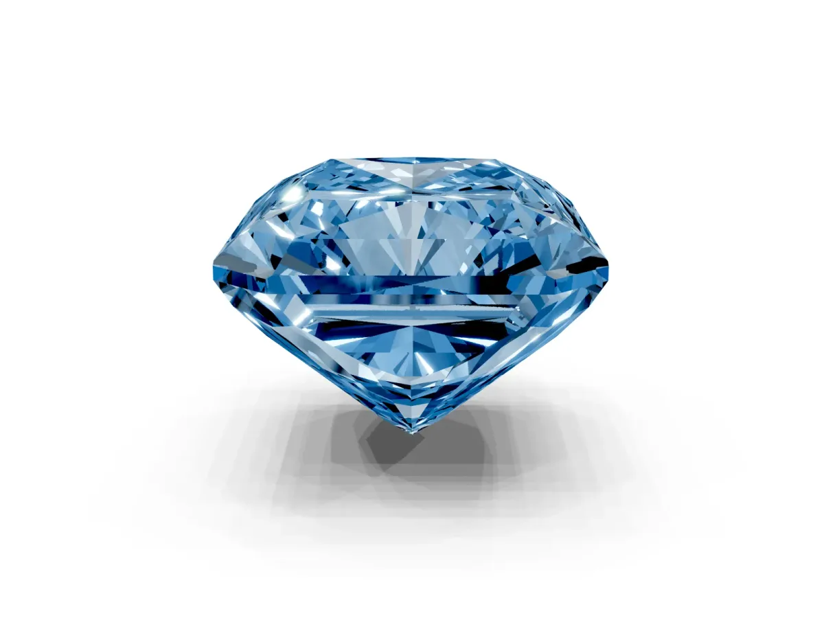Fancy Blue Radiant Cut Cut Pave Band Milgrain Solitaire Ring Yellow gold