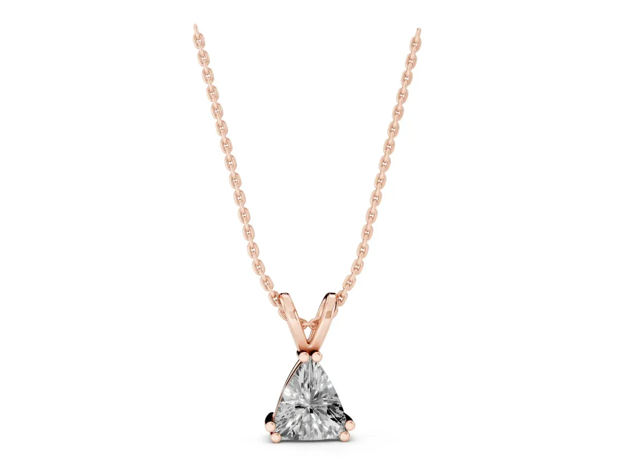 Gold Wire Wrapped Calf Crystal Pendant Rose gold