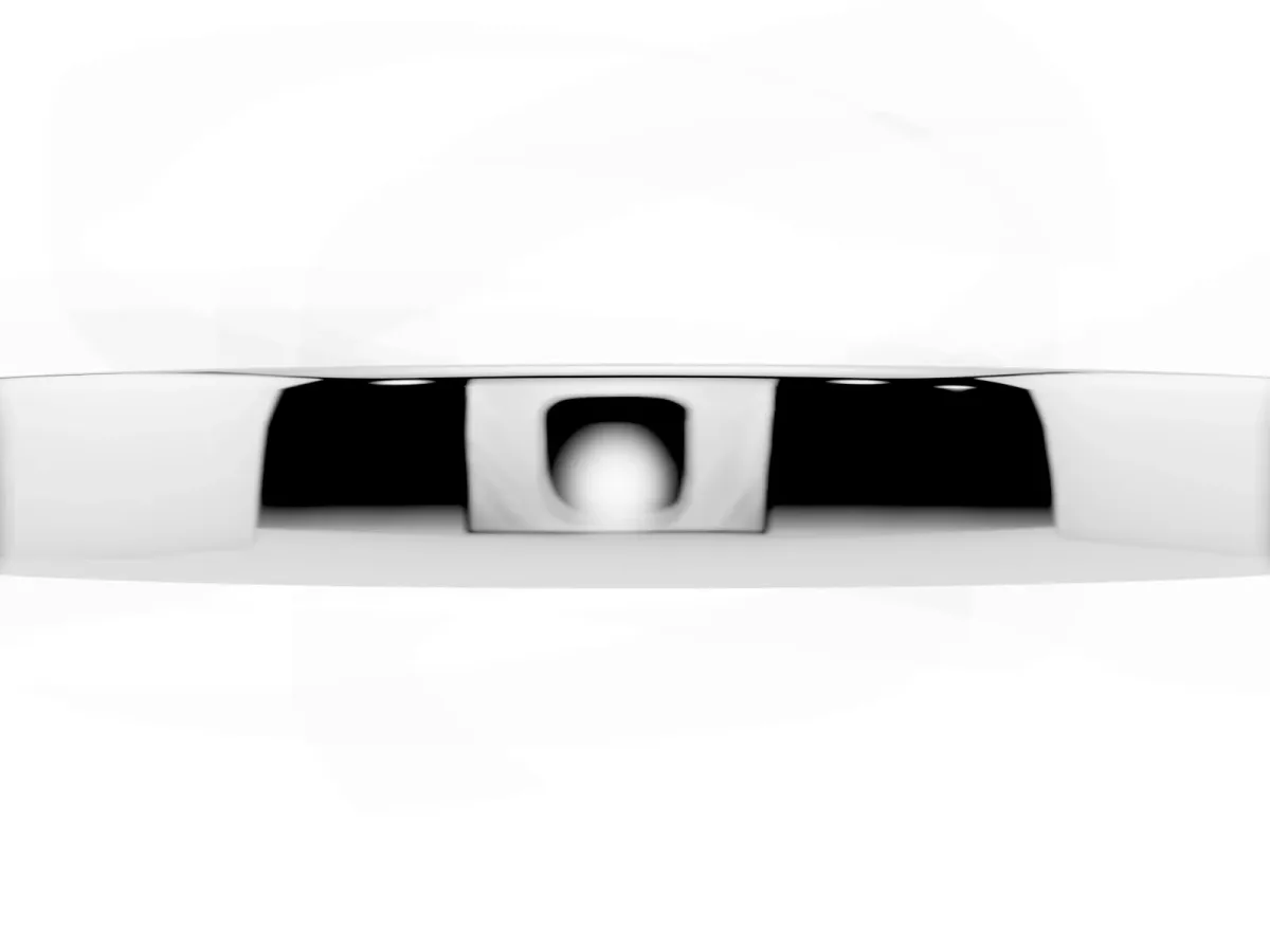 Pavé Round Diamond Channel Set Band White gold