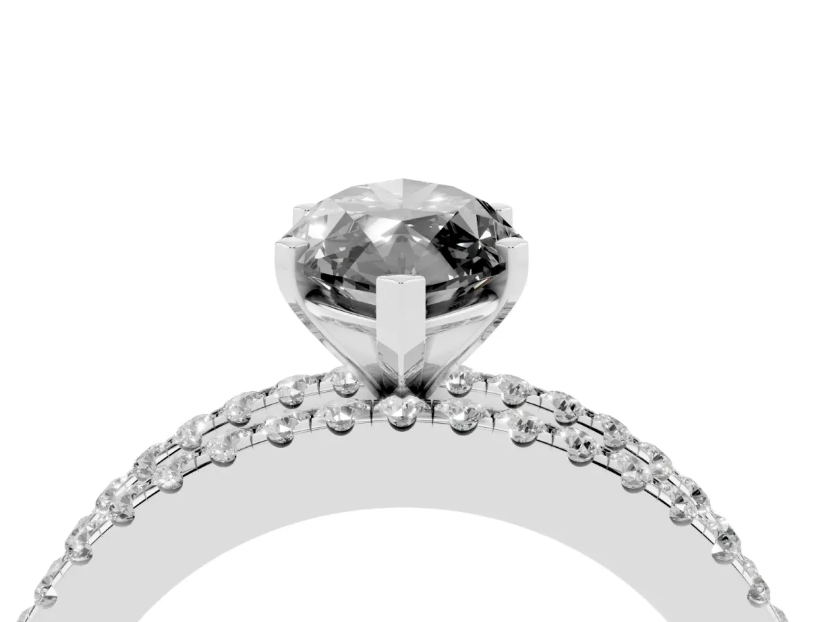 Fancy Black Marquise Cut Diamond Solitaire Ring with Pavé and Channel Set Band Silver