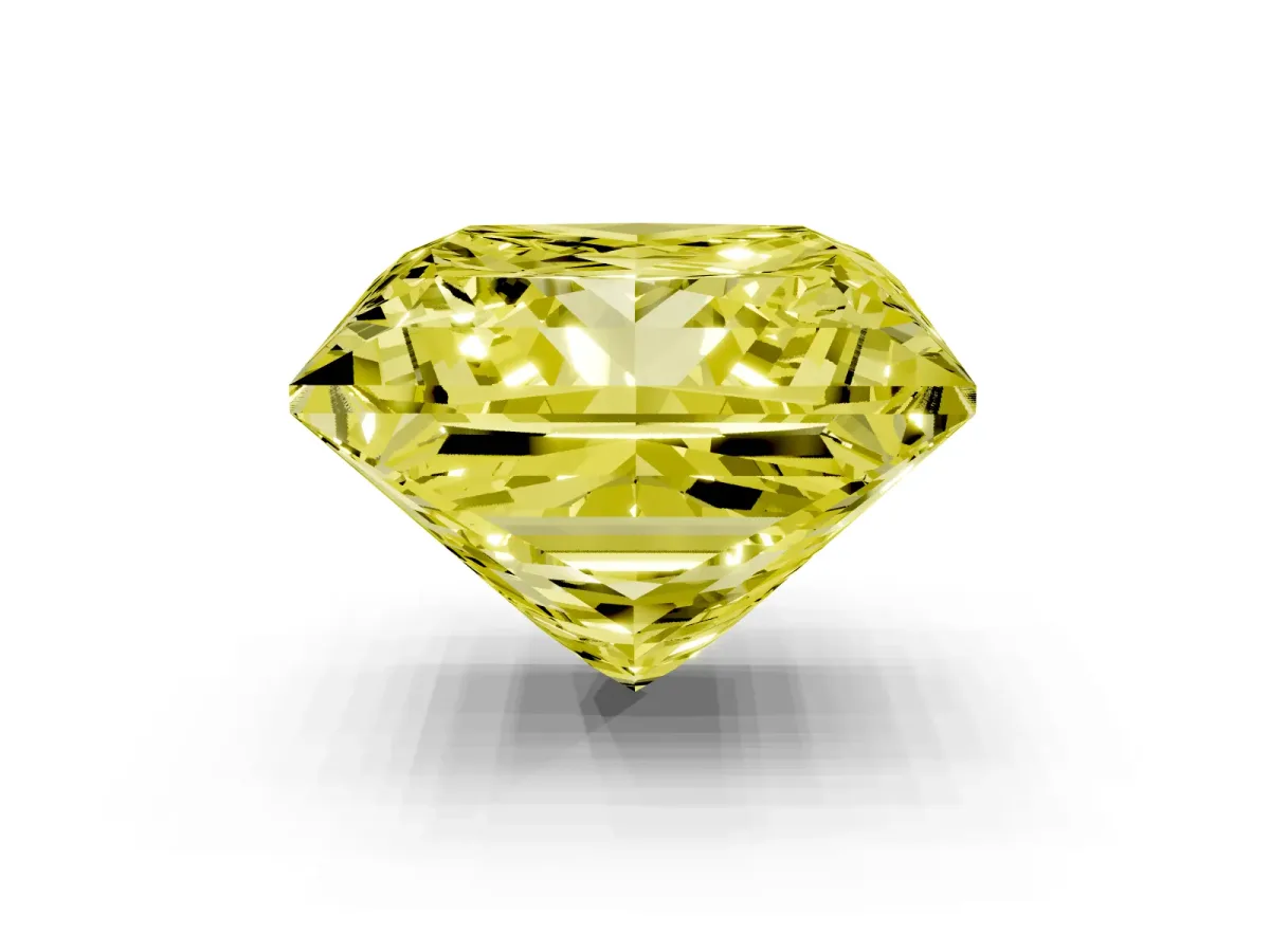 Fancy Yellow Princess Cut Halo Diamond Ring with Milgrain and Bezel Accents on a Split Shank Band Yellow gold