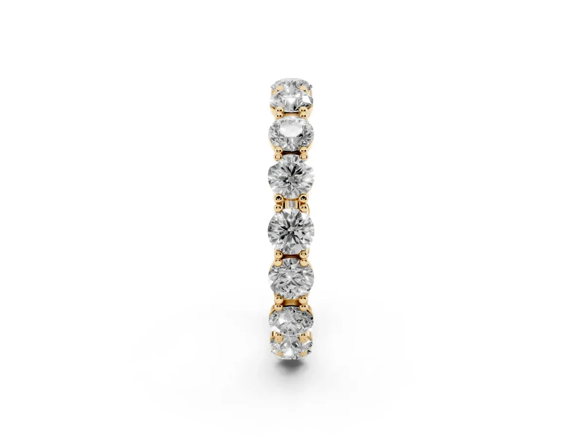Round Diamond Woven Full Eternity Band Yellow gold