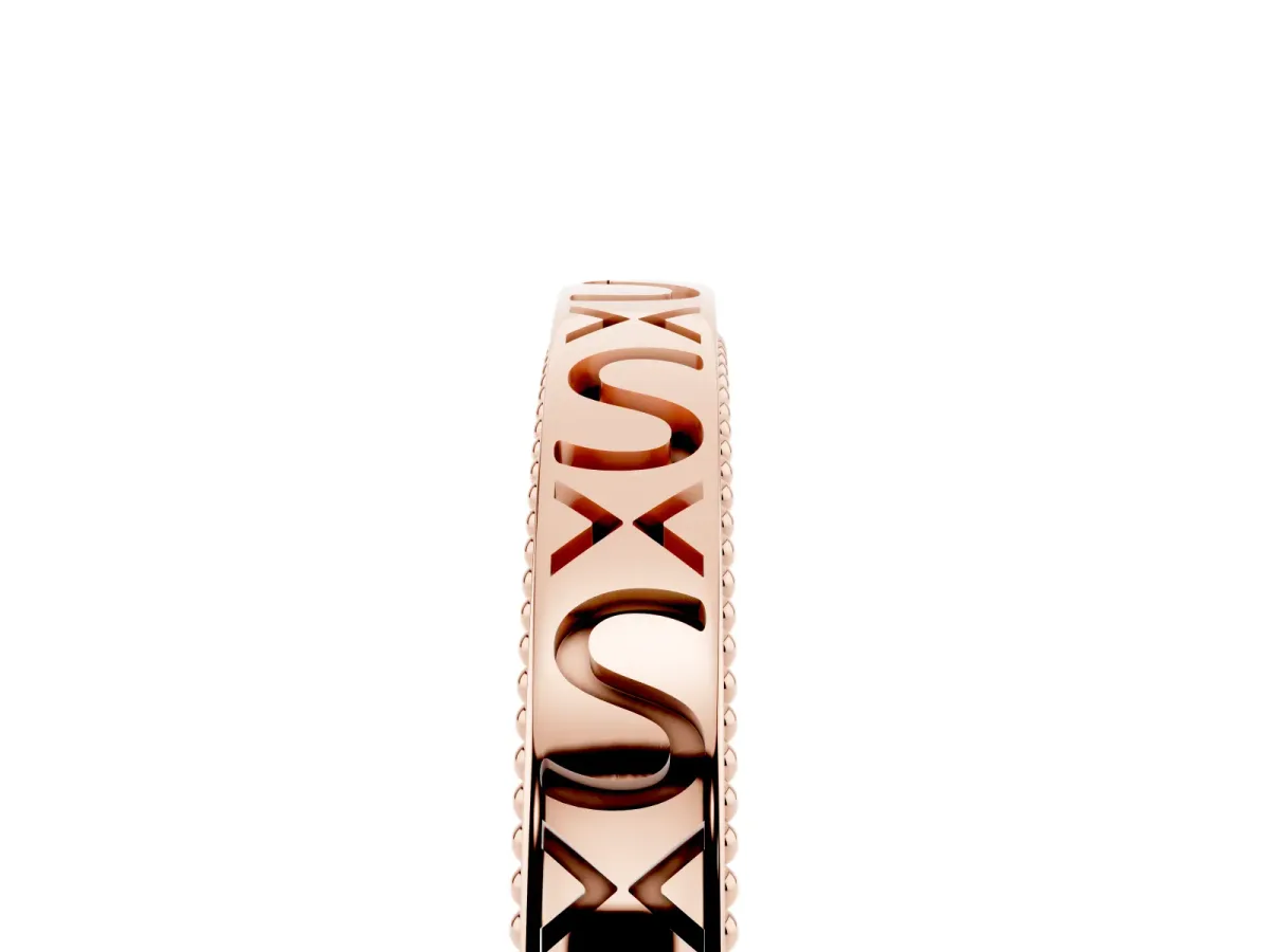 Vintage Engraved Milgrain Band Rose gold