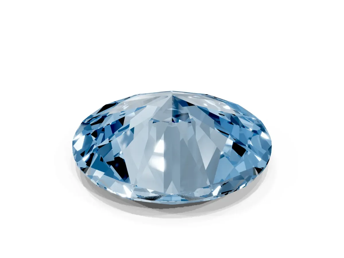 Fancy Blue Oval Cut Diamond Solitaire Ring with Prong Setting and Pavé Band Rose gold