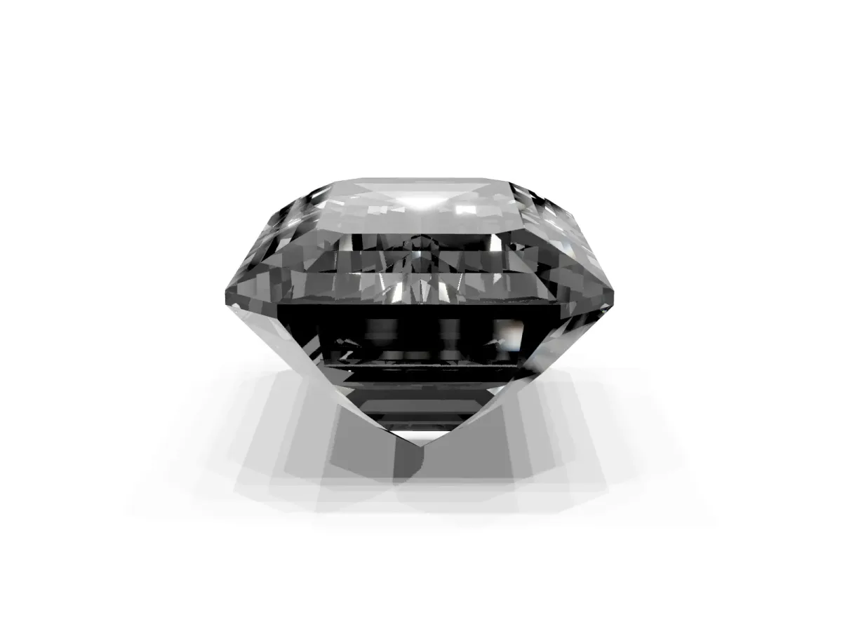 Fancy Black Emerald Cut Cut Pave Band Milgrain Solitaire Ring Rose gold