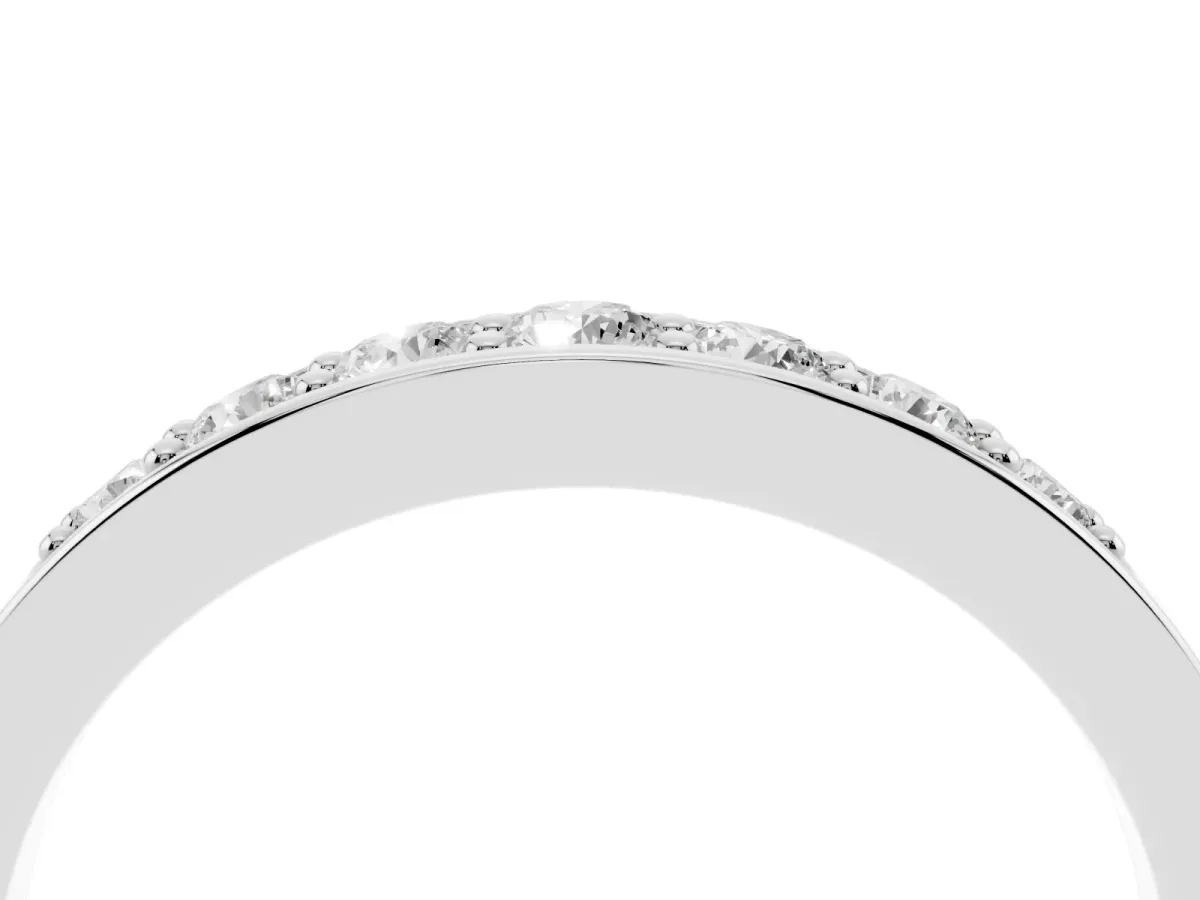 Channel-Set Round Diamond Comfort Fit Band Platinum