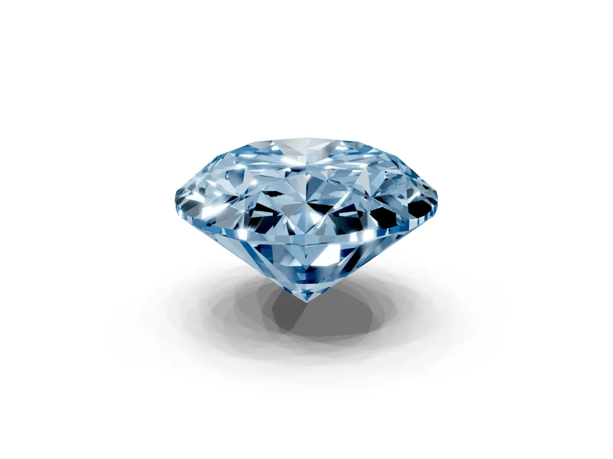 Fancy Blue Oval Cut Diamond Solitaire Ring with Prong Setting and Pavé Band Rose gold